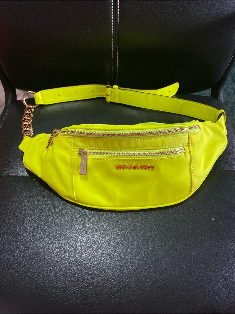 Michael Kors Neon Yellow Belt Bag